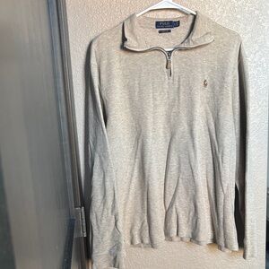 Polo by Ralph Lauren Men's Tan Half Zip Sweater